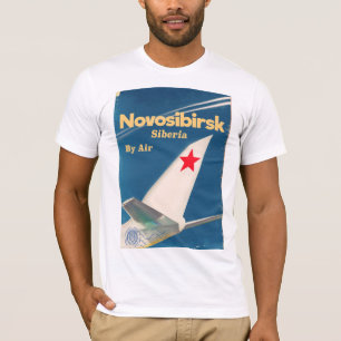 Nowosibirsk Sibirien Sowjetunion Flugposter T-Shirt