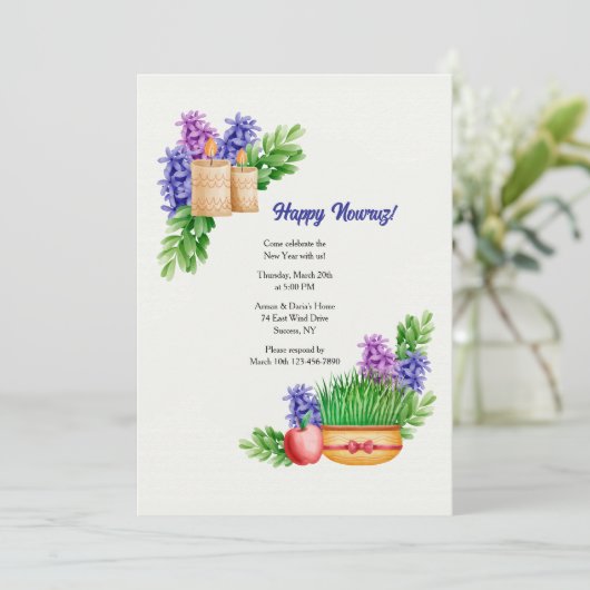 Nowruz Einladung (Stehend Vorderseite)