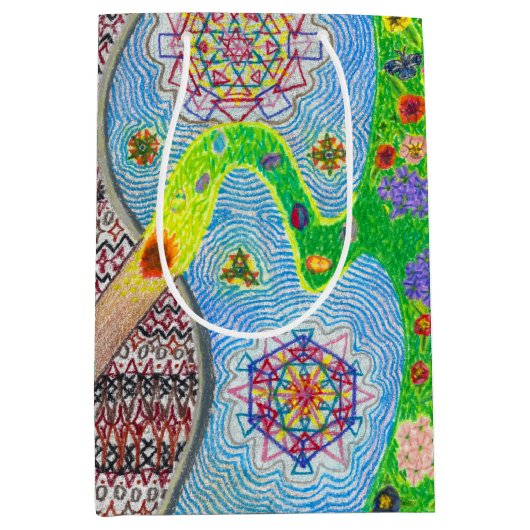 Nowruz Frühlings-und Leben-Erneuerungs-mittlere Mittlere Geschenktüte (Vorderseite)