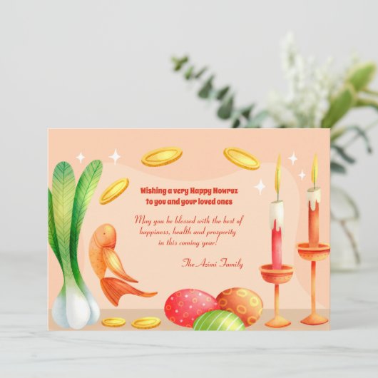 Nowruz Greeting Card (Stehend Vorderseite)