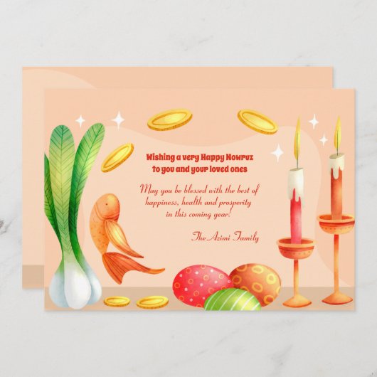 Nowruz Greeting Card (Vorne/Hinten)