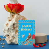 Nowruz Mobarak Songbird Postcard Postkarte