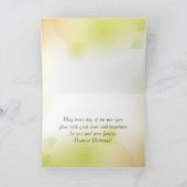 Nowruz Mubarak. Frühlingsdaffodien Persisches Neuj Feiertagskarte (Innenseite)