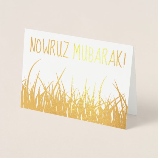nowruz Mubarak! Goldfolie Folienkarte (Vorderseite)