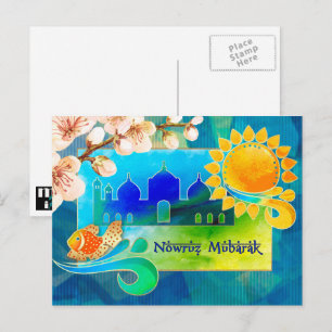 Nowruz Mubarak. Persische Neujahrs-Postkarten Feiertagspostkarte