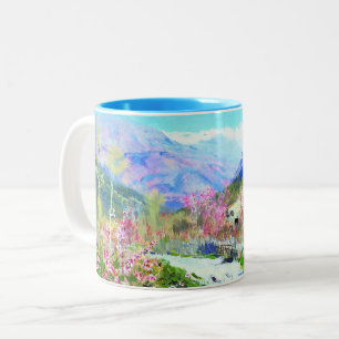 Nowruz Mubarak. Persische Neujahrsgeschenke-Tasse Zweifarbige Tasse
