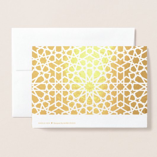 Nowruz Mubarak. Real Foil Persian New Year Cards Folienkarte (Rückseite mit Umschlag)