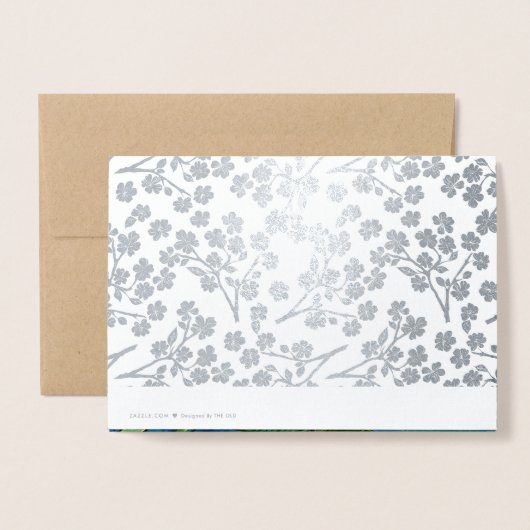 Nowruz Mubarak. Real Foil Persian New Year Cards Folienkarte (Rückseite mit Umschlag)