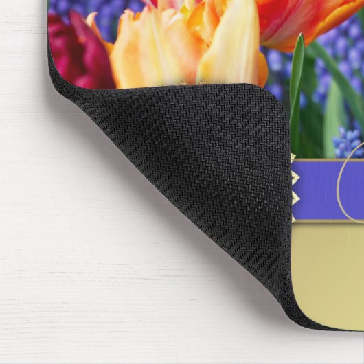 Nowruz Mubarak. Tulips für das persische Neujahr Mousepad (Ecke)