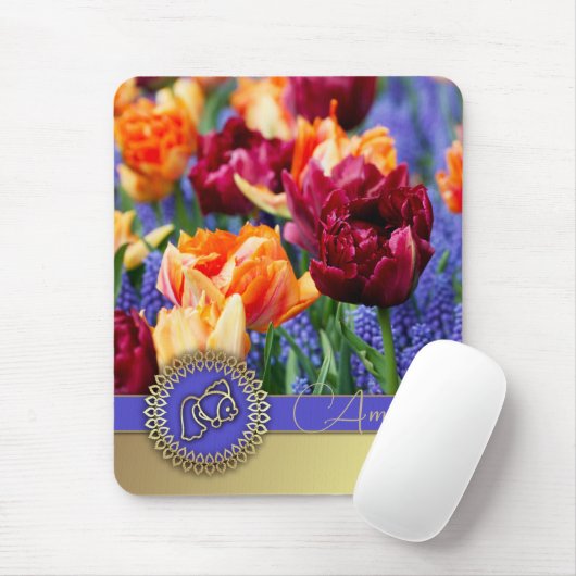 Nowruz Mubarak. Tulips für das persische Neujahr Mousepad (Mit Mouse)