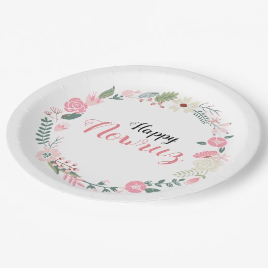 Nowruz Persian Happy Newyear (Norooz) Pappteller (Schrägansicht)