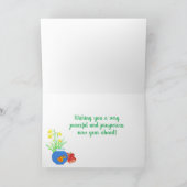 Nowruz von uns beiden Goldfish und Daffodils Card Karte (Innenseite)