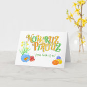 Nowruz von uns beiden Goldfish und Daffodils Card Karte (Gelbe Blume)
