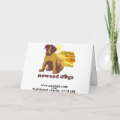 Nowzad und Stift warteten Grußkarte Karte (Rückseite)