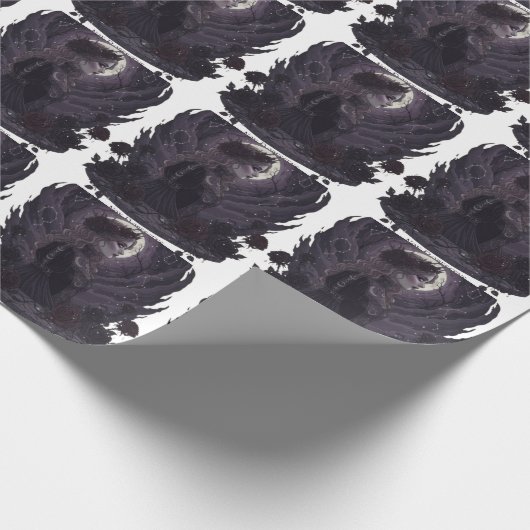 NOX FLORESCENS - Dark Gothic Queen of Roses and St Geschenkpapier (Ecke)