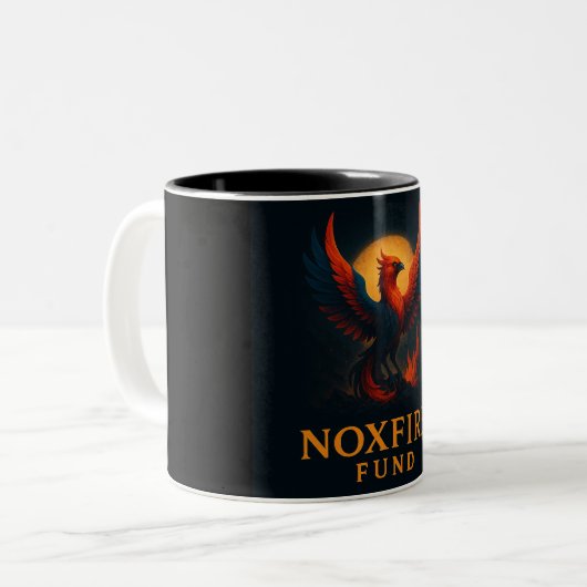 NoxFire Fund Coffee Mug Zweifarbige Tasse (Vorderseite Links)