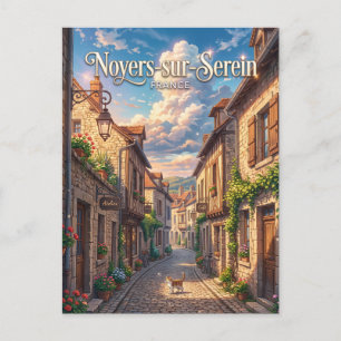Noyers-sur-Serein Gasse Frankreich Postkarte