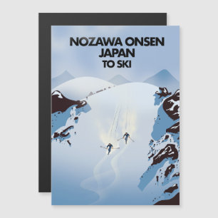 Nozawa Onsen Japan Ski-Druck. Magnetkarte