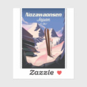 Nozawaonsen Japan auf Ski Aufkleber (Blatt)
