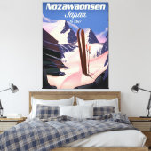 Nozawaonsen Japan auf Ski Leinwanddruck (Insitu (Schlafzimmer))
