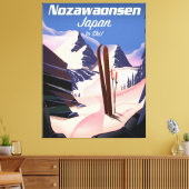 Nozawaonsen Japan auf Ski Leinwanddruck (Insitu (Wohnzimmer))
