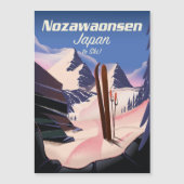Nozawaonsen Japan auf Ski Magnetkarte (Vorderseite)