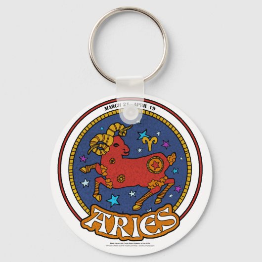 NP Aries 2.25" Basic Button Schlüsselanhänger (Vorderseite)