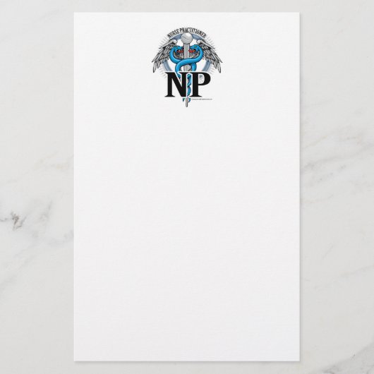 NP-BlauCaduceus Briefpapier (Vorderseite)
