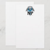 NP-BlauCaduceus Briefpapier (Vorne/Hinten)