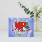 NP CHRISTMAS Nurse Practitioner Feiertagspostkarte (Stehend Vorderseite)