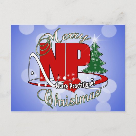 NP CHRISTMAS Nurse Practitioner Feiertagspostkarte (Vorderseite)