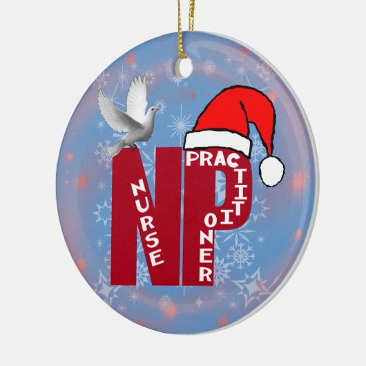 NP CHRISTMAS ORNAMENT SANTA HAT NURSE PRACTIONER (Links)