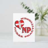 NP CIRCULAR LOGO NURSE PRACTITIONER POSTKARTE (Stehend Vorderseite)