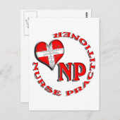 NP CIRCULAR LOGO NURSE PRACTITIONER POSTKARTE (Vorne/Hinten)