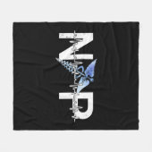 NP Heartbeat Nurse Practitioner Certified Nursing Fleecedecke (Vorderseite (Horizontal))