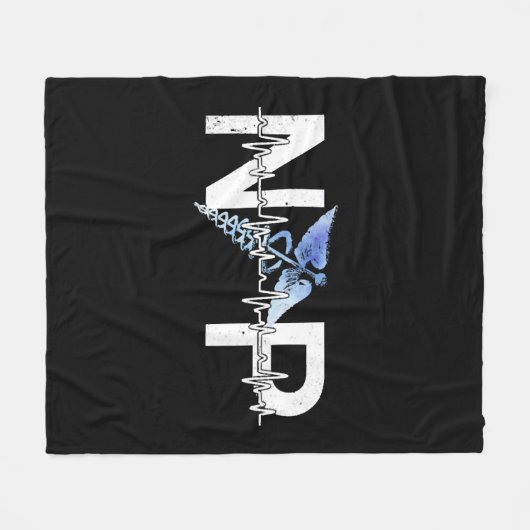 NP Heartbeat Nurse Practitioner Certified Nursing Fleecedecke (Vorderseite (Horizontal))