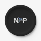NP Heartbeat Nurse Practitioner Certified Nursing Pappteller (Vorderseite)
