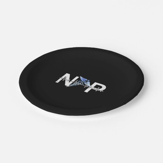 NP Heartbeat Nurse Practitioner Certified Nursing Pappteller (Schrägansicht)