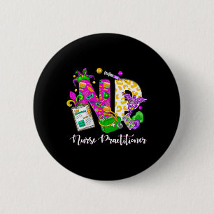 Np Krankenpflegerin Niedlich Mardi Gras Mädchen Fr Button