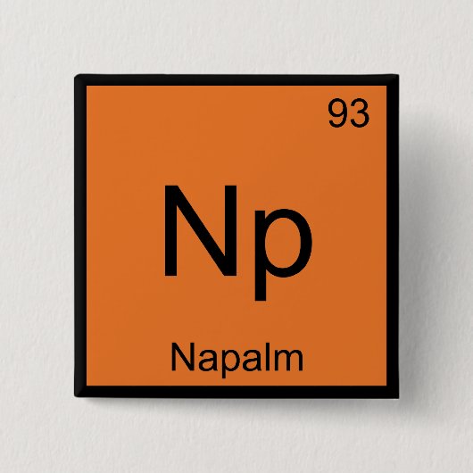 NP - Neapel-Chemie-Element Symbol Funny T-Shirt Button (Vorderseite)