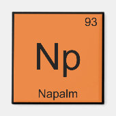 NP - Neapel-Chemie-Element Symbol Funny T-Shirt Magnet (Vorne)