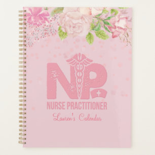 NP Nurse Pink Personalisiert Floral Journal Planer