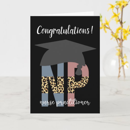 NP Nurse Practitioner Nurse Abschluss Karte (Gelbe Blume)