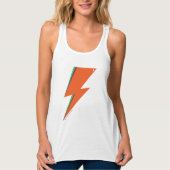 NP Orange Bolt Women's Flowy Racerback Tank Top (Vorderseite)