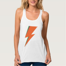 NP Orange Bolt Women's Flowy Racerback Tank