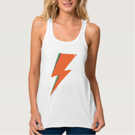 NP Orange Bolt Women's Flowy Racerback Tank Top