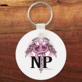 NP PINK Caduceus Schlüsselanhänger (Vorderseite)