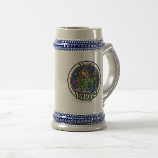 NP Virgo 22oz Stein Bierglas (VorderseiteRechts)