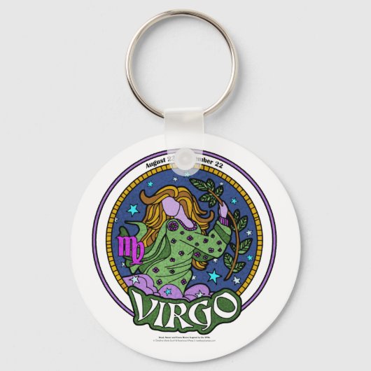 NP Virgo 2.25" Basic Button Schlüsselanhänger (Vorderseite)