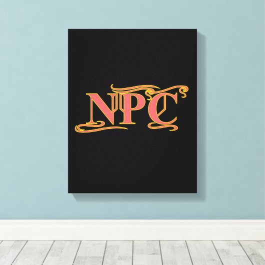 NPC darf nicht das Rad verstümmeln oder das Funny  Leinwanddruck (Insitu (Holzboden))